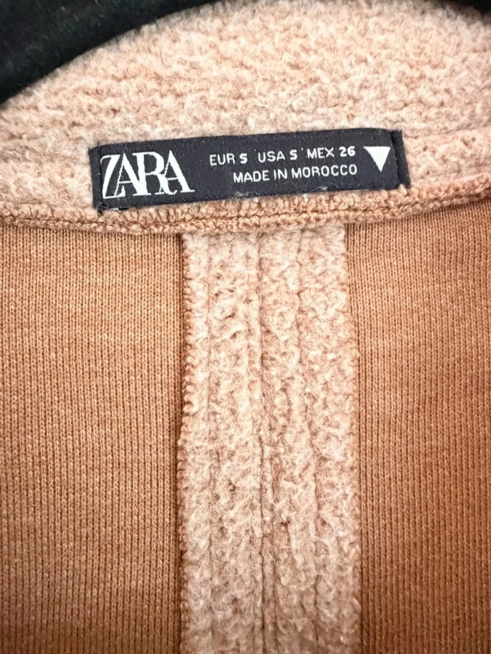 Zara pullover collared v neck tan size small